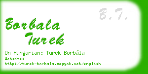 borbala turek business card